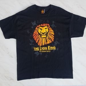 Vintage Lion King Musical Short Sleeve Crew Neck Black Graphic Tee